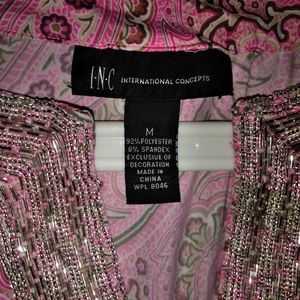 INC PINK PAISLEY DRESS SHIRT